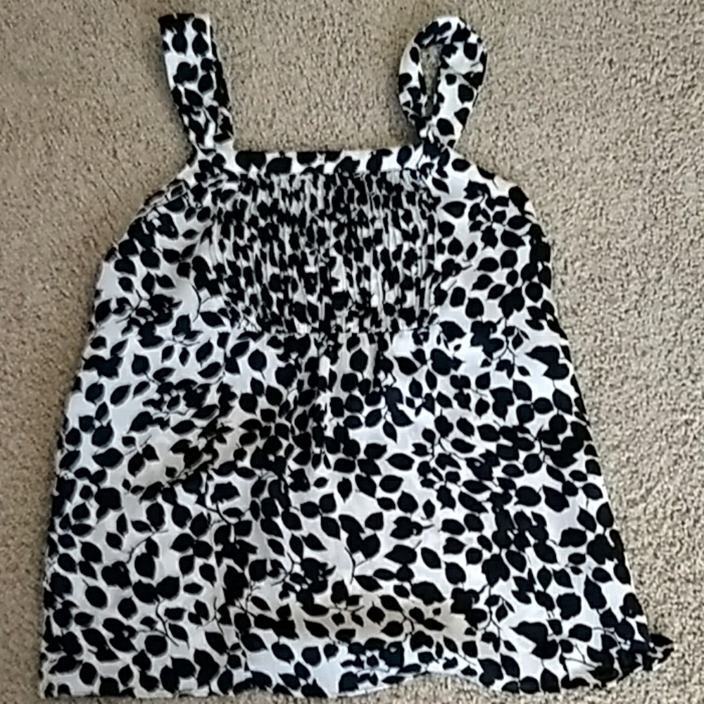 Black and White floral blouse